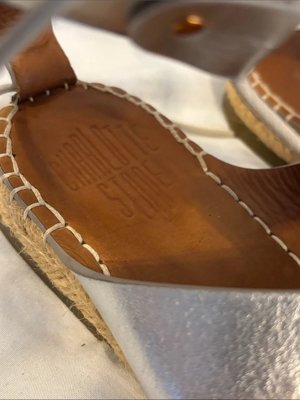 Charlotte Stone metallic leather